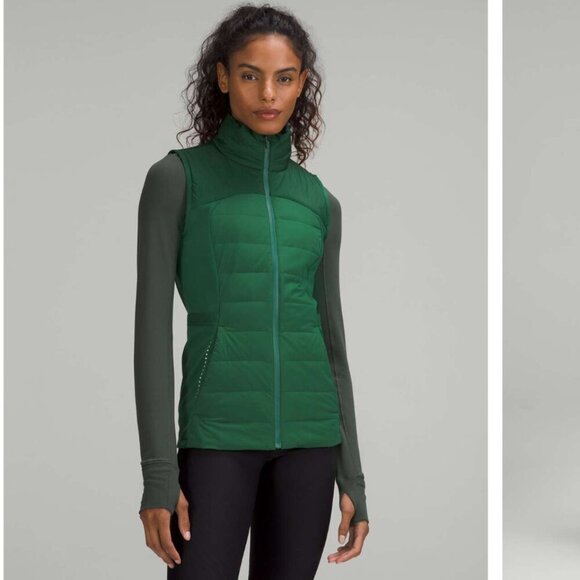Lululemon Down for It All Vest Everglade Green Size 4 - Picture 1 of 7